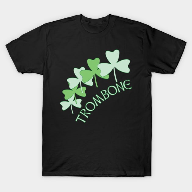 Trombone Shamrocks T-Shirt by Barthol Graphics